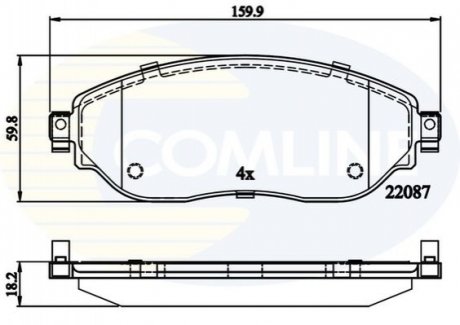 Гальмівні колодки COMLINE CBP02285