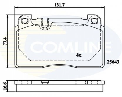 - Гальмівні колодки до дисків COMLINE CBP02302