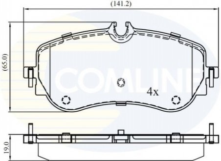 - Тормозные колодки для дисков COMLINE CBP02387 (фото 1)