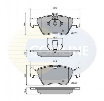 Тормозные колодки, дисковый тормоз.) COMLINE CBP0274 (фото 1)