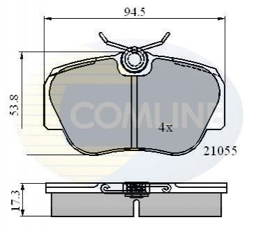 - Тормозные колодки для дисков COMLINE CBP0328 (фото 1)