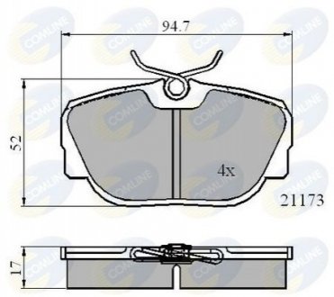 Гальмівні колодки COMLINE CBP0361 (фото 1)