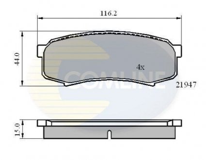 Гальмівні колодки COMLINE CBP0404 (фото 1)