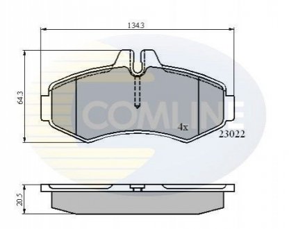 - Гальмівні колодки до дисків COMLINE CBP0480