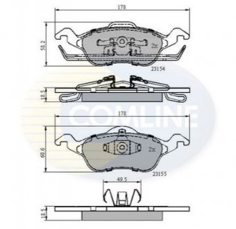 Тормозные колодки, дисковый тормоз.) COMLINE CBP0490