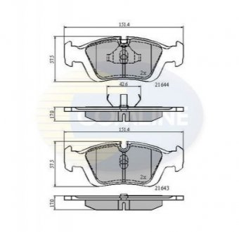 - Тормозные колодки для дисков COMLINE CBP0513