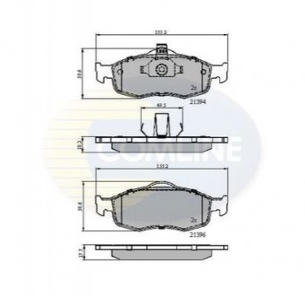 Комплект тормозных колодок, дисковый тормоз COMLINE CBP0514 (фото 1)