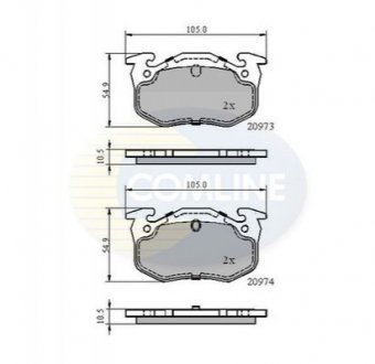 Тормозные колодки, дисковый тормоз.) COMLINE CBP0522