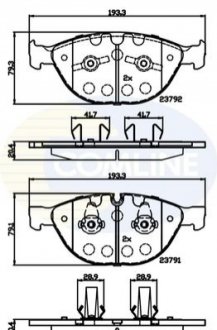 - Тормозные колодки для дисков COMLINE CBP06000 (фото 1)