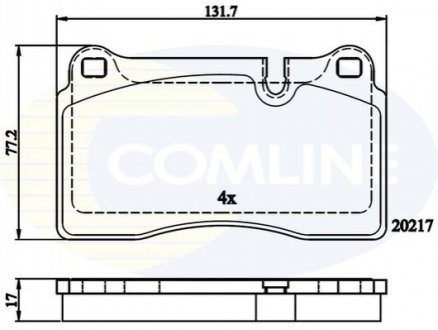 Гальмівні колодки COMLINE CBP06030