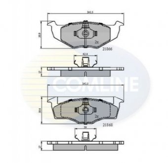 Тормозные колодки, дисковый тормоз.) COMLINE CBP0707