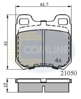 Гальмівні колодки COMLINE CBP0741 (фото 1)