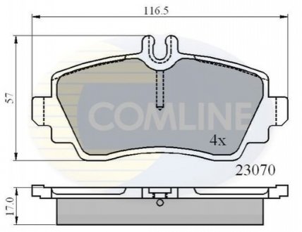 Тормозные колодки, дисковый тормоз.) COMLINE CBP0748