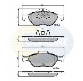 Тормозные колодки, дисковый тормоз.) COMLINE CBP0891