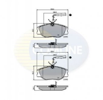 - Тормозные колодки для дисков COMLINE CBP11001