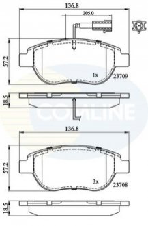 Тормозные колодки, дисковый тормоз.) COMLINE CBP11038