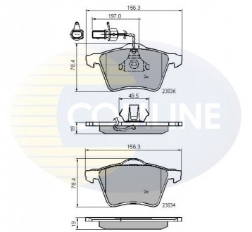 Гальмівні колодки COMLINE CBP11168