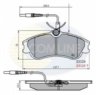 - Гальмівні колодки до дисків COMLINE CBP1174 (фото 1)