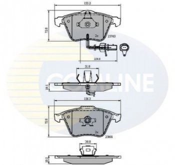 Тормозные колодки, дисковый тормоз.) COMLINE CBP11753