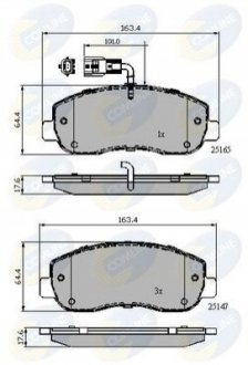 Тормозные колодки.) COMLINE CBP12106