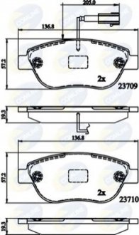 Гальмівні колодки COMLINE CBP12140