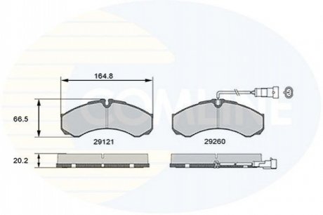 - Тормозные колодки для дисков COMLINE CBP16031 (фото 1)