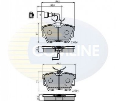 Гальмівні колодки COMLINE CBP1874