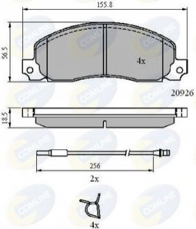 - Тормозные колодки для дисков COMLINE CBP21048 (фото 1)