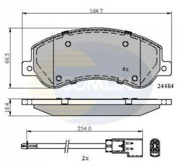 Тормозные колодки, дисковый тормоз.) COMLINE CBP21512