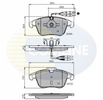 - Тормозные колодки для дисков COMLINE CBP22002