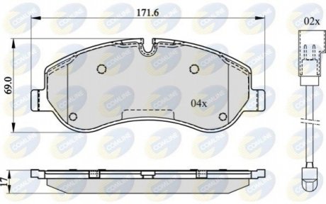 - Тормозные колодки для дисков COMLINE CBP22142