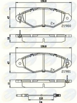 Тормозные колодки, дисковый тормоз.) COMLINE CBP2485