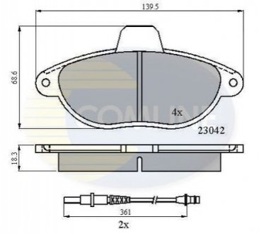 Комплект тормозных колодок, дисковый тормоз COMLINE CBP2714