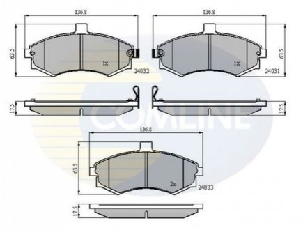 - Тормозные колодки для дисков COMLINE CBP31176