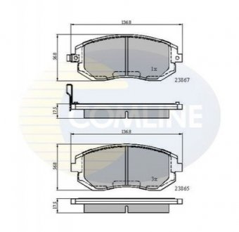 Гальмівні колодки COMLINE CBP31208