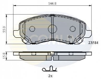 Тормозные колодки, дисковый тормоз.) COMLINE CBP31256