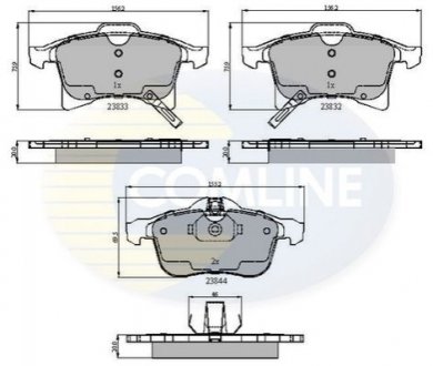 Гальмівні колодки, дискове гальмо (набір) COMLINE CBP31307 (фото 1)