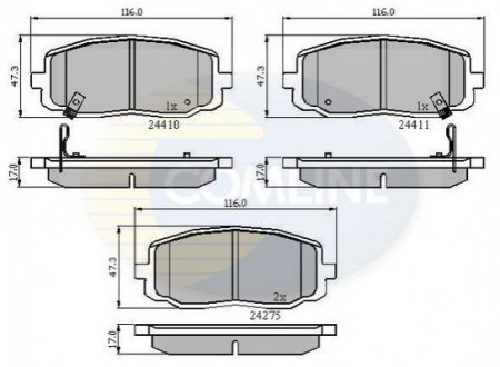 - Тормозные колодки для дисков COMLINE CBP31319