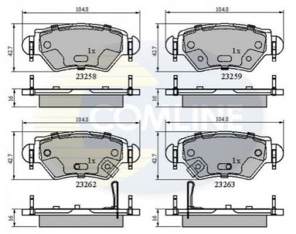 Комплект тормозных колодок, дисковый тормоз COMLINE CBP31504