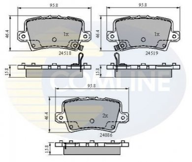 Гальмівні колодки, дискове гальмо (набір) COMLINE CBP31587 (фото 1)