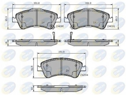 - Тормозные колодки для дисков COMLINE CBP31588