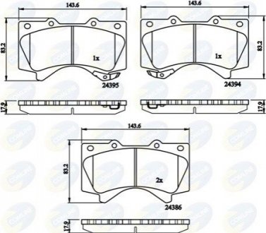 - Тормозные колодки для дисков COMLINE CBP31661