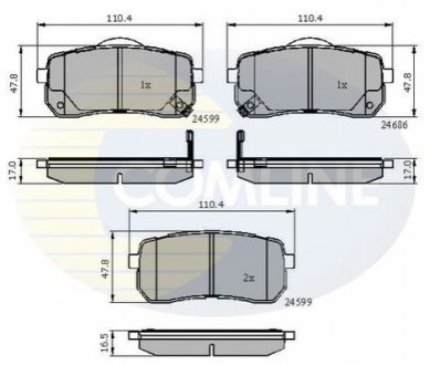 Гальмівні колодки COMLINE CBP31675