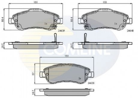 - Тормозные колодки для дисков COMLINE CBP31705