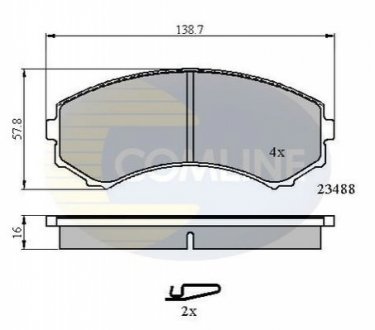 - Тормозные колодки для дисков COMLINE CBP3172