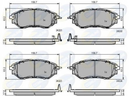 - Гальмівні колодки до дисків COMLINE CBP31762