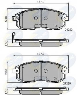 - Тормозные колодки для дисков COMLINE CBP32025