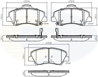 Гальмівні колодки COMLINE CBP32040