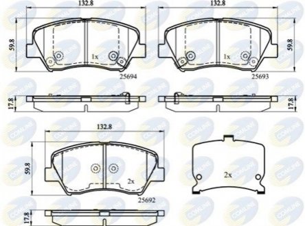 - Тормозные колодки для дисков COMLINE CBP32152