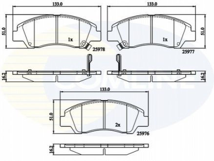 Гальмівні колодки COMLINE CBP32230 (фото 1)